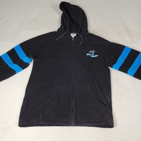 Carolina Panthers Jacket Size Medium NFL Football 1/4 Zip Gray Sweater Pullover - Picture 3 of 16